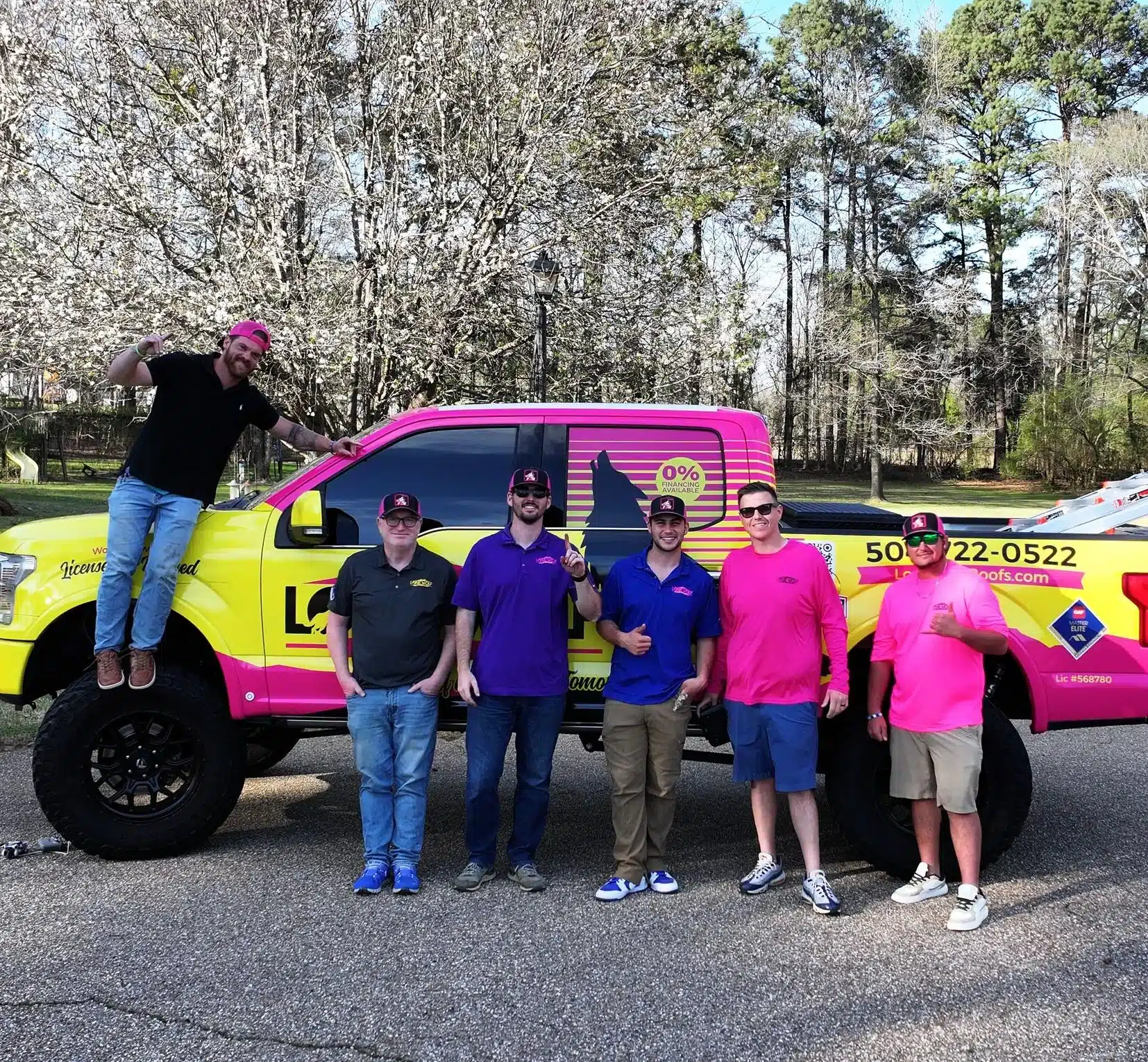 Lone Wolf Roofing team