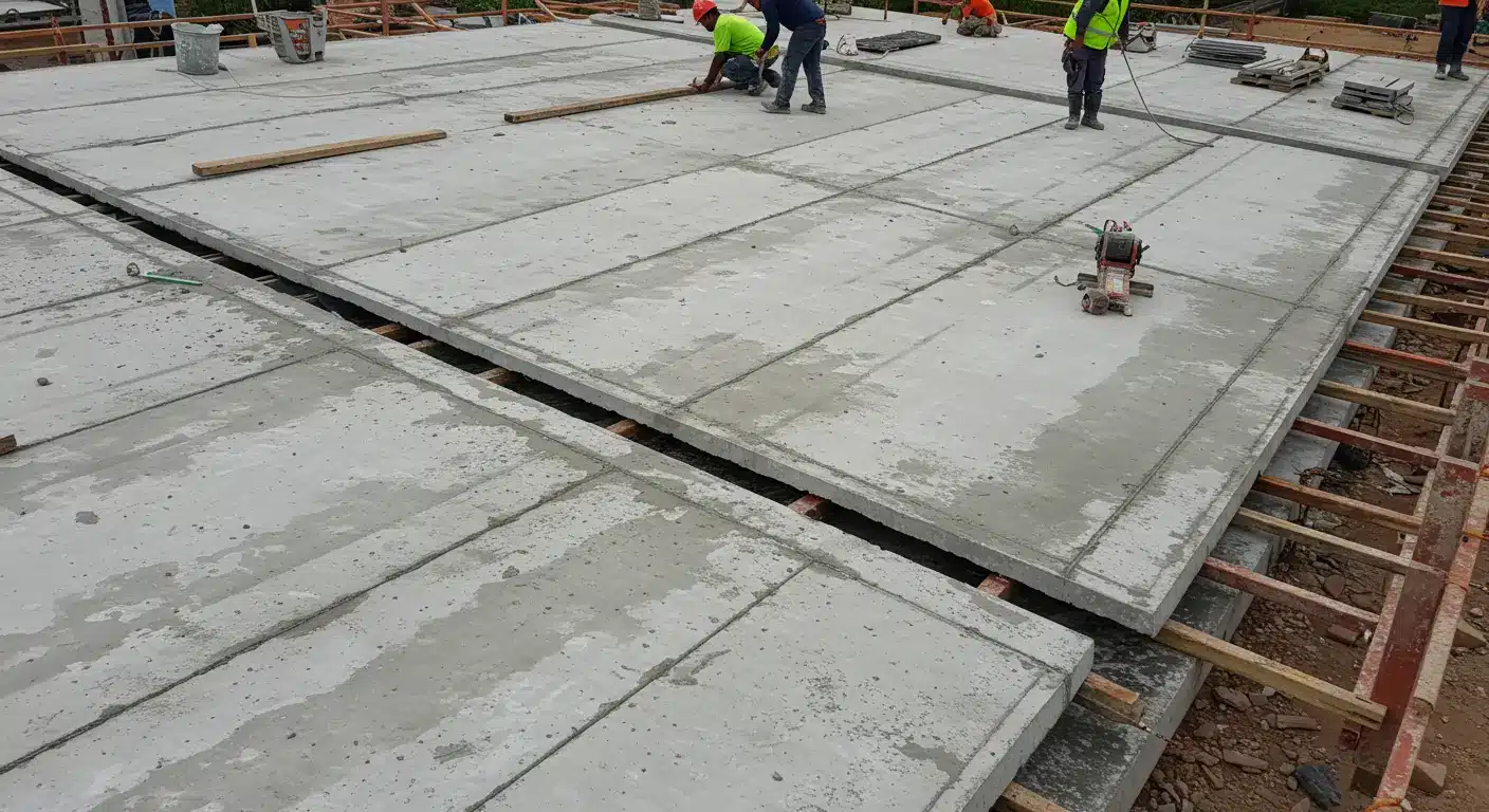 concrete roof installation
