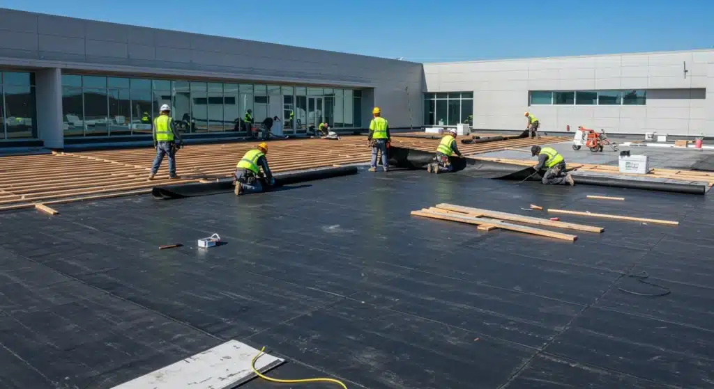 flat roof installation
